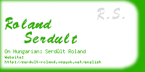 roland serdult business card